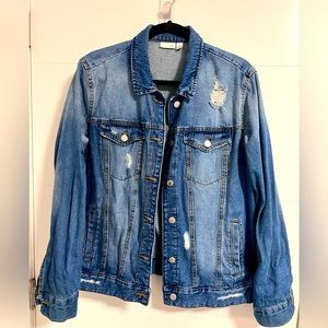 Nordstrom BP Denim Jacket Distressed Women's M